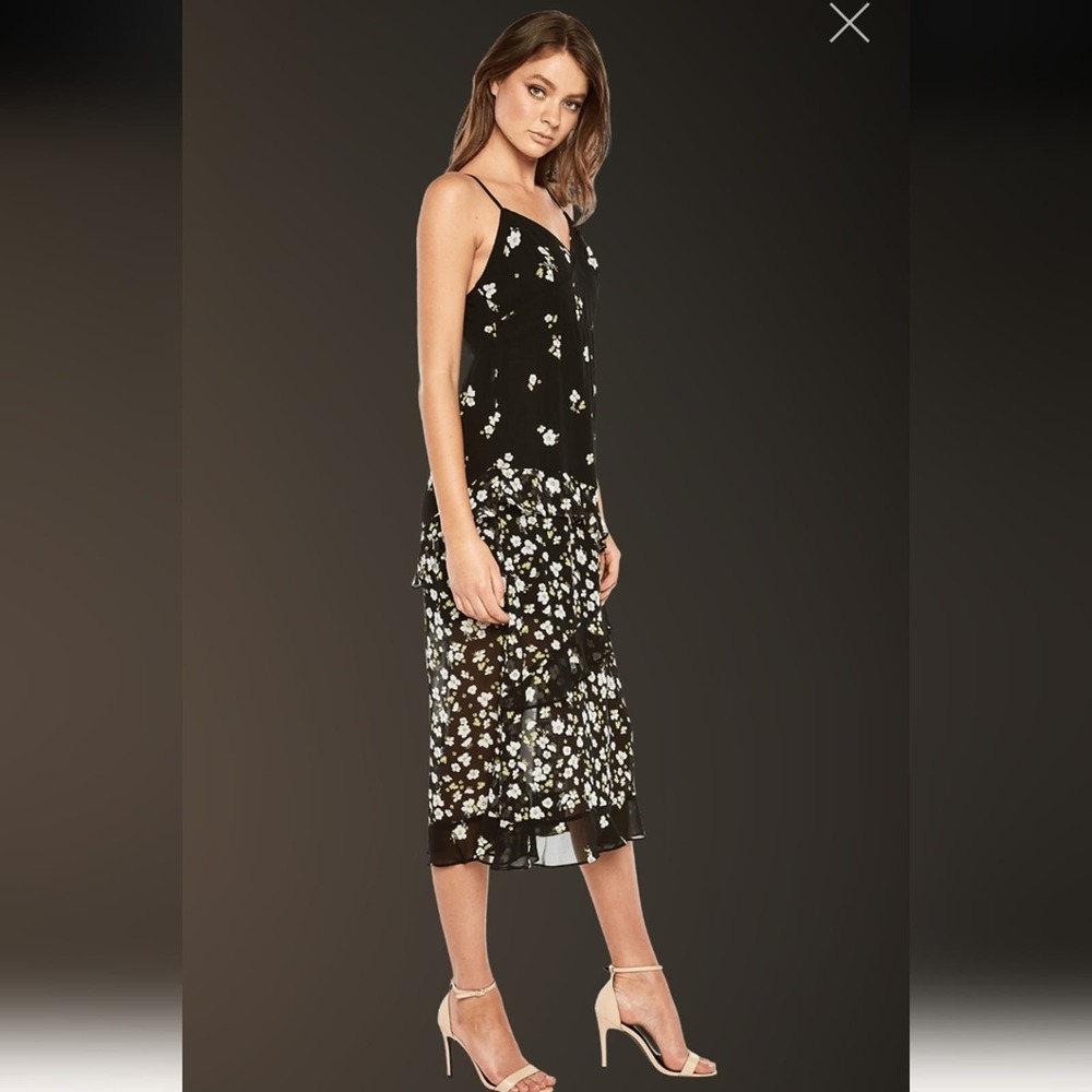 Bardot Ditzy Floral midi dress, black, size large/10, like new! - Picture 2 of 9